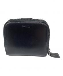 PRADA（プラダ）の古着「2つ折り財布」｜ブラック