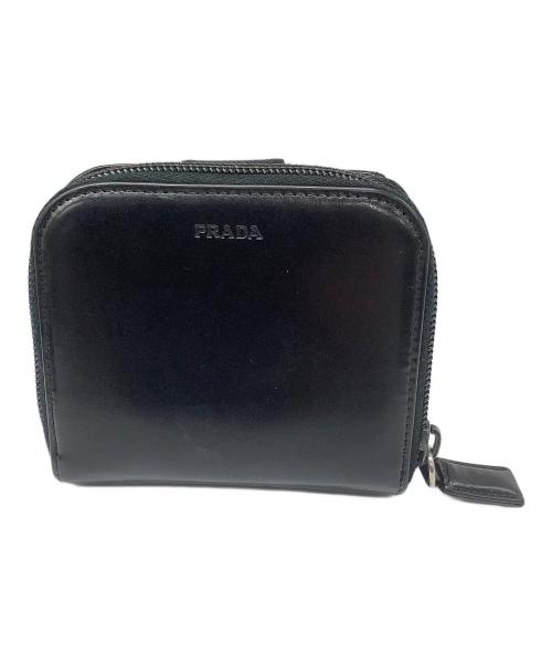 PRADA（プラダ）PRADA (プラダ) 2つ折り財布 ブラックの古着・服飾アイテム