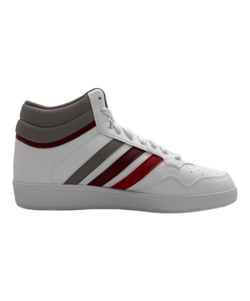 adidas（アディダス）adidas (アディダス) ハイカットスニーカー ホワイト×レッド サイズ:27の古着・服飾アイテム