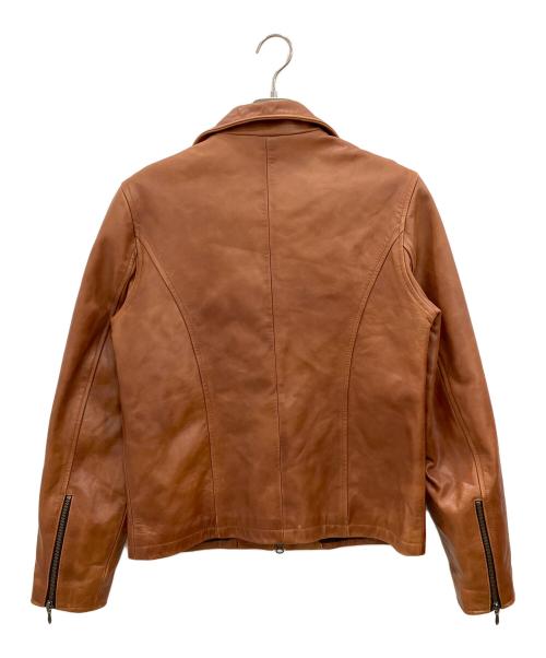 SCHAFFEN（シャッフェン）SCHAFFEN (シャッフェン) レザージャケット ブラウン サイズ:SIZE 2の古着・服飾アイテム