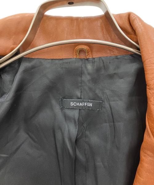 SCHAFFEN（シャッフェン）SCHAFFEN (シャッフェン) レザージャケット ブラウン サイズ:SIZE 2の古着・服飾アイテム