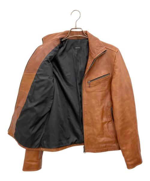 SCHAFFEN（シャッフェン）SCHAFFEN (シャッフェン) レザージャケット ブラウン サイズ:SIZE 2の古着・服飾アイテム