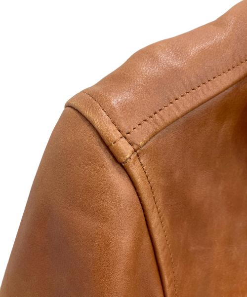 SCHAFFEN（シャッフェン）SCHAFFEN (シャッフェン) レザージャケット ブラウン サイズ:SIZE 2の古着・服飾アイテム