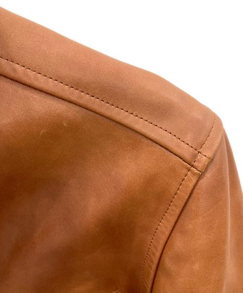 SCHAFFEN（シャッフェン）SCHAFFEN (シャッフェン) レザージャケット ブラウン サイズ:SIZE 2の古着・服飾アイテム