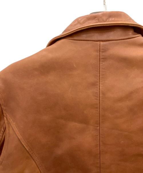 SCHAFFEN（シャッフェン）SCHAFFEN (シャッフェン) レザージャケット ブラウン サイズ:SIZE 2の古着・服飾アイテム
