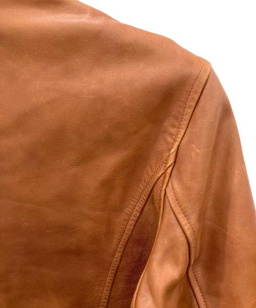 SCHAFFEN（シャッフェン）SCHAFFEN (シャッフェン) レザージャケット ブラウン サイズ:SIZE 2の古着・服飾アイテム