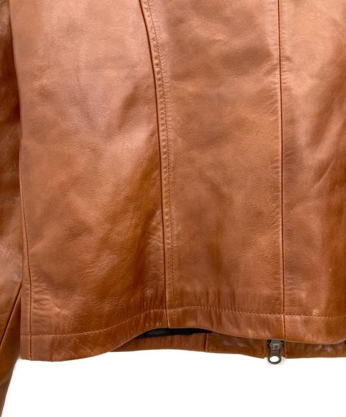 SCHAFFEN（シャッフェン）SCHAFFEN (シャッフェン) レザージャケット ブラウン サイズ:SIZE 2の古着・服飾アイテム