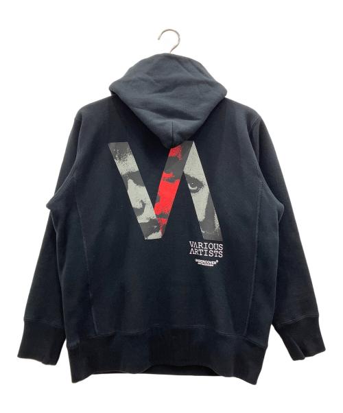 Champion REVERSE WEAVE（チャンピオン リバース ウィーブ）Champion REVERSE WEAVE (チャンピオン リバース ウィーブ) VARIOUS ARTISTS (ヴァリアス・アーティスト) プルオーバーパーカー ブラック サイズ:Lの古着・服飾アイテム