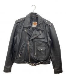 HARLEY-DAVIDSON（ハーレーダビッドソン）の古着「ダブルライダースレザージャケット」｜ブラック
