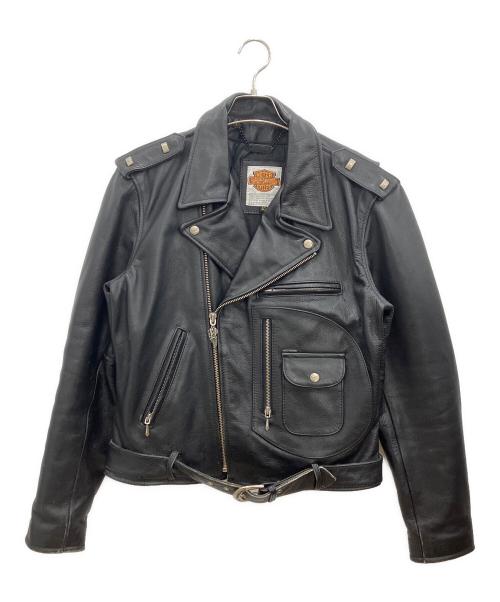 HARLEY-DAVIDSON（ハーレーダビッドソン）HARLEY-DAVIDSON (ハーレーダビッドソン) ダブルライダースレザージャケット ブラック サイズ:40の古着・服飾アイテム