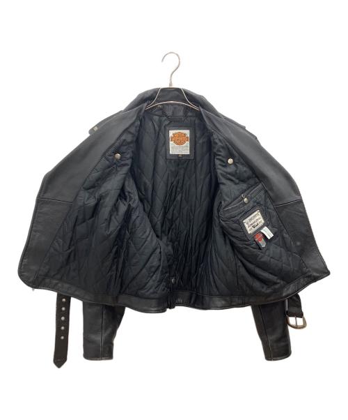 HARLEY-DAVIDSON（ハーレーダビッドソン）HARLEY-DAVIDSON (ハーレーダビッドソン) ダブルライダースレザージャケット ブラック サイズ:40の古着・服飾アイテム