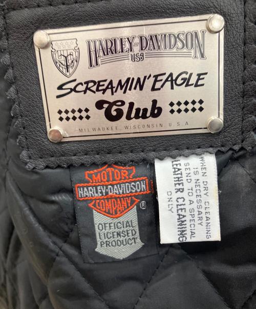 HARLEY-DAVIDSON（ハーレーダビッドソン）HARLEY-DAVIDSON (ハーレーダビッドソン) ダブルライダースレザージャケット ブラック サイズ:40の古着・服飾アイテム