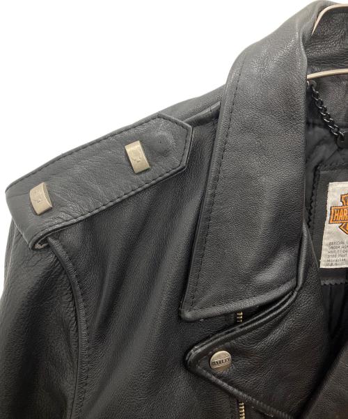 HARLEY-DAVIDSON（ハーレーダビッドソン）HARLEY-DAVIDSON (ハーレーダビッドソン) ダブルライダースレザージャケット ブラック サイズ:40の古着・服飾アイテム
