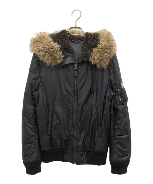 DOLCE & GABBANA（ドルチェ＆ガッバーナ）DOLCE & GABBANA (ドルチェ＆ガッバーナ) 中綿ジャケット ブラック サイズ:46の古着・服飾アイテム