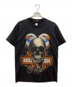 HARLEY-DAVIDSONハーレーダビッドソン）の古着「半袖カットソー SKULL EAGLE」｜ブラック