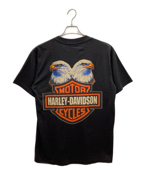 HARLEY-DAVIDSON（ハーレーダビッドソン）HARLEY-DAVIDSON (ハーレーダビッドソン) 半袖カットソー SKULL EAGLE ブラック サイズ:Lの古着・服飾アイテム