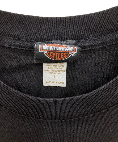 HARLEY-DAVIDSON（ハーレーダビッドソン）HARLEY-DAVIDSON (ハーレーダビッドソン) 半袖カットソー SKULL EAGLE ブラック サイズ:Lの古着・服飾アイテム