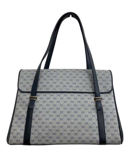 GUCCI（グッチ）GUCCI (グッチ) ハンドバッグ グレー×ネイビーの古着・服飾アイテム