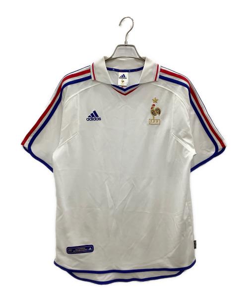 adidas（アディダス）adidas (アディダス) サッカーウェア　フランス代表 2000年 ホワイト×ブルー×レッド サイズ:Oの古着・服飾アイテム