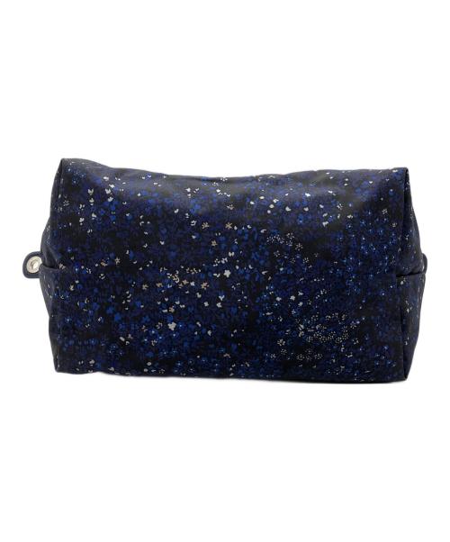 LONGCHAMP（ロンシャン）LONGCHAMP (ロンシャン) リプリアージュ フルール ブルー×ブラックの古着・服飾アイテム