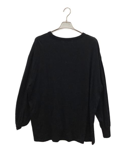 Graphpaper（グラフペーパー）Graphpaper (グラフペーパー) 薄手ニット　Washable Wool Crew Neck Big Tee ブラック サイズ: Freeの古着・服飾アイテム