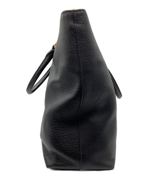 PRADA（プラダ）PRADA (プラダ) 2WAYレザートートバッグ ヴィッテロダイノ1201 ブラックの古着・服飾アイテム