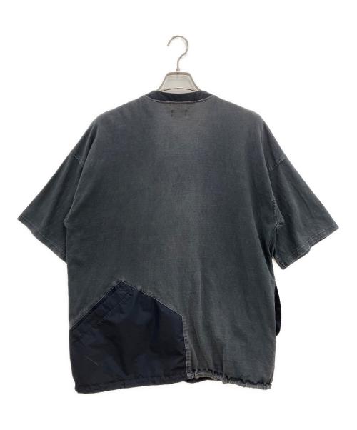 Schott（ショット）Schott (ショット) REMI RELIEF (レミレリーフ) 半袖カーディガン　アンカットバウンド グレー サイズ:Mの古着・服飾アイテム