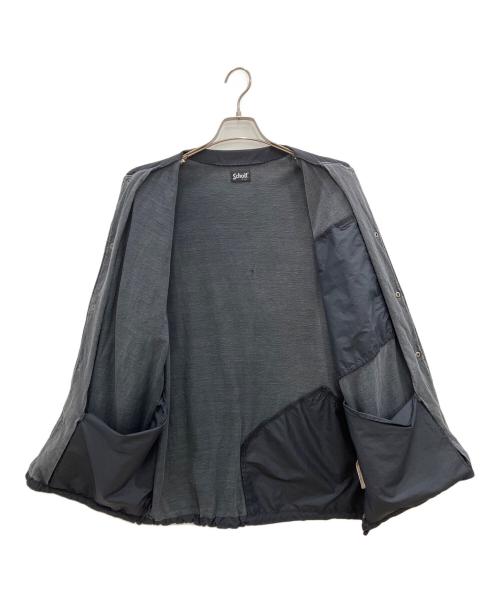 Schott（ショット）Schott (ショット) REMI RELIEF (レミレリーフ) 半袖カーディガン　アンカットバウンド グレー サイズ:Mの古着・服飾アイテム