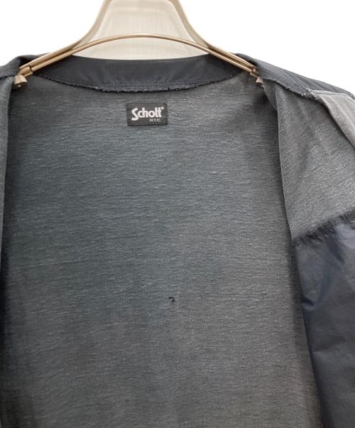 Schott（ショット）Schott (ショット) REMI RELIEF (レミレリーフ) 半袖カーディガン　アンカットバウンド グレー サイズ:Mの古着・服飾アイテム