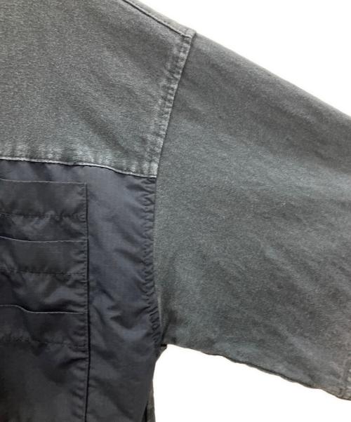 Schott（ショット）Schott (ショット) REMI RELIEF (レミレリーフ) 半袖カーディガン　アンカットバウンド グレー サイズ:Mの古着・服飾アイテム