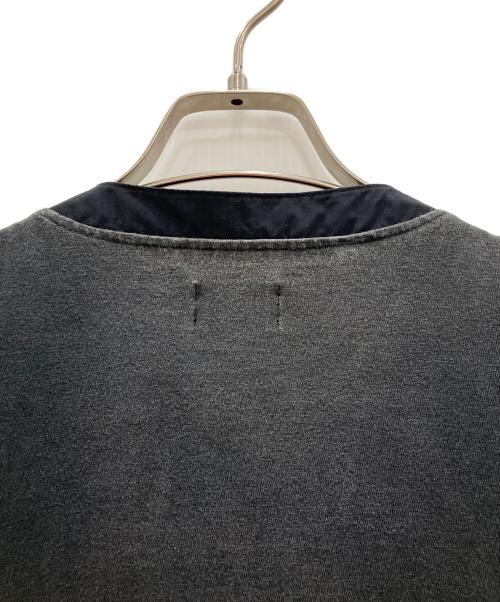 Schott（ショット）Schott (ショット) REMI RELIEF (レミレリーフ) 半袖カーディガン　アンカットバウンド グレー サイズ:Mの古着・服飾アイテム
