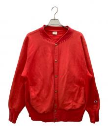 Champion REVERSE WEAVE（チャンピオン リバース ウィーブ）の古着「スウェットカーディガン」｜レッド