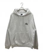 stussyステューシー）の古着「パーカー 」｜ライトグレー