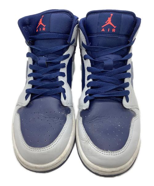 NIKE（ナイキ）NIKE (ナイキ) AIR JODAN 1 MID BLUE VOID ホワイト×ネイビー サイズ:26.5の古着・服飾アイテム