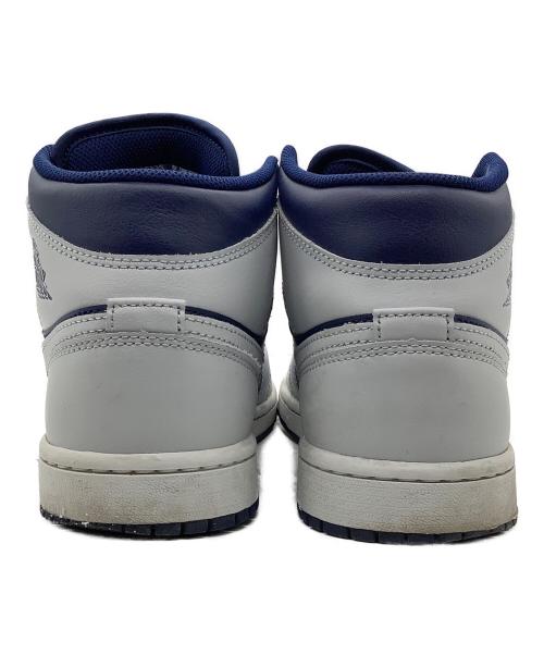 NIKE（ナイキ）NIKE (ナイキ) AIR JODAN 1 MID BLUE VOID ホワイト×ネイビー サイズ:26.5の古着・服飾アイテム