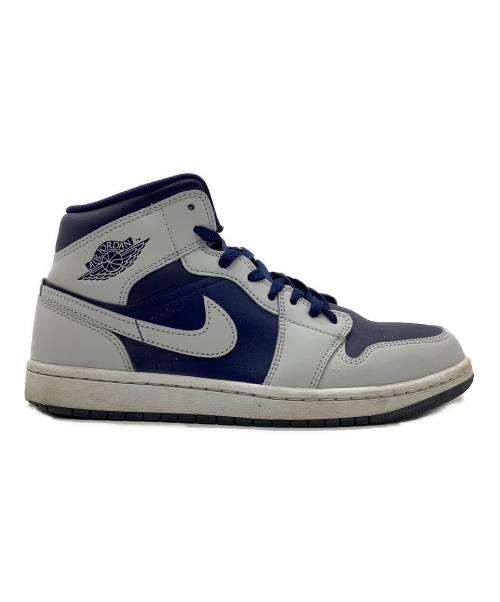 NIKE（ナイキ）NIKE (ナイキ) AIR JODAN 1 MID BLUE VOID ホワイト×ネイビー サイズ:26.5の古着・服飾アイテム