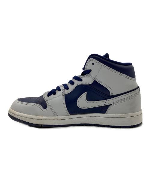 NIKE（ナイキ）NIKE (ナイキ) AIR JODAN 1 MID BLUE VOID ホワイト×ネイビー サイズ:26.5の古着・服飾アイテム