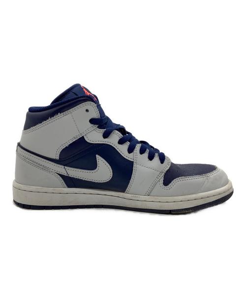 NIKE（ナイキ）NIKE (ナイキ) AIR JODAN 1 MID BLUE VOID ホワイト×ネイビー サイズ:26.5の古着・服飾アイテム