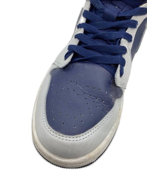 NIKE（ナイキ）NIKE (ナイキ) AIR JODAN 1 MID BLUE VOID ホワイト×ネイビー サイズ:26.5の古着・服飾アイテム
