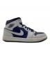 中古・古着 NIKE (ナイキ) AIR JODAN 1 MID BLUE VOID ホワイト×ネイビー サイズ:26.5：8000円