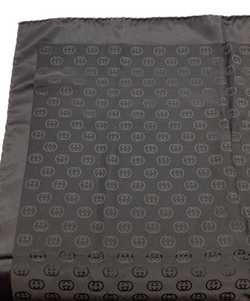 GUCCI（グッチ）GUCCI (グッチ) シルクスカーフ ブラックの古着・服飾アイテム