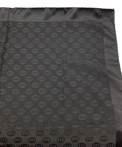 GUCCI（グッチ）GUCCI (グッチ) シルクスカーフ ブラックの古着・服飾アイテム