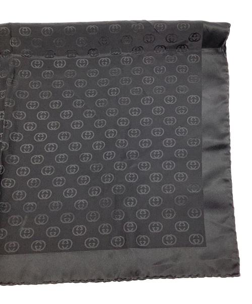 GUCCI（グッチ）GUCCI (グッチ) シルクスカーフ ブラックの古着・服飾アイテム