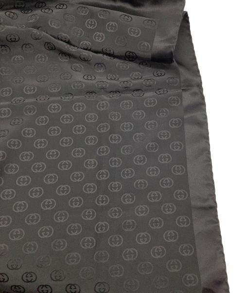 GUCCI（グッチ）GUCCI (グッチ) シルクスカーフ ブラックの古着・服飾アイテム