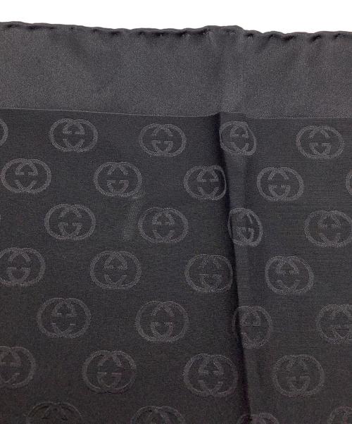 GUCCI（グッチ）GUCCI (グッチ) シルクスカーフ ブラックの古着・服飾アイテム