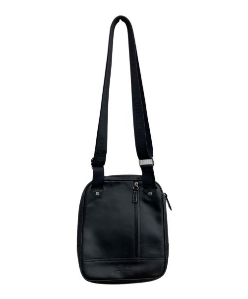 LONGCHAMP（ロンシャン）LONGCHAMP (ロンシャン) レザーショルダーバッグ ブラックの古着・服飾アイテム
