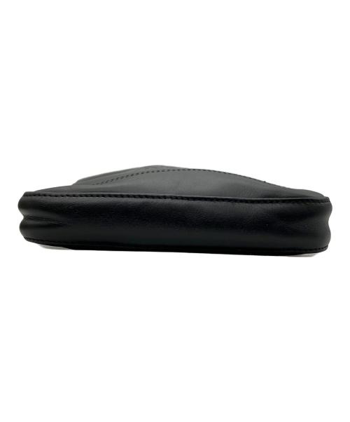 LONGCHAMP（ロンシャン）LONGCHAMP (ロンシャン) レザーショルダーバッグ ブラックの古着・服飾アイテム