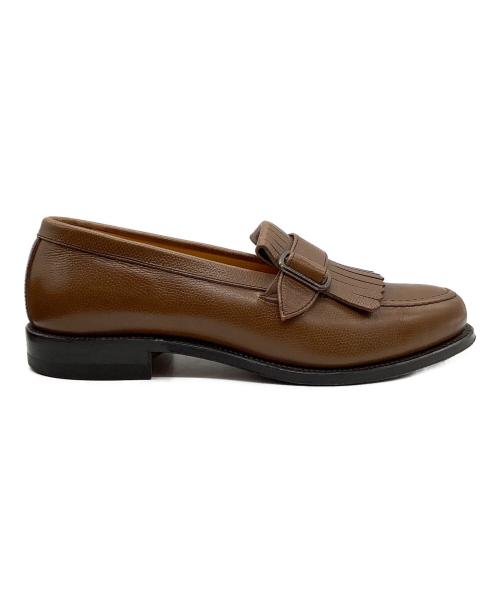 SCOTCH GRAIN（スコッチグレイン）SCOTCH GRAIN (スコッチグレイン) キルトローファー ブラウン サイズ:25.5の古着・服飾アイテム