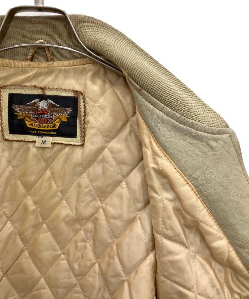 HARLEY-DAVIDSON（ハーレーダビッドソン）HARLEY-DAVIDSON (ハーレーダビッドソン) レザージャケット　イーグルタグ 90s 韓国製 ベージュ サイズ:Mの古着・服飾アイテム