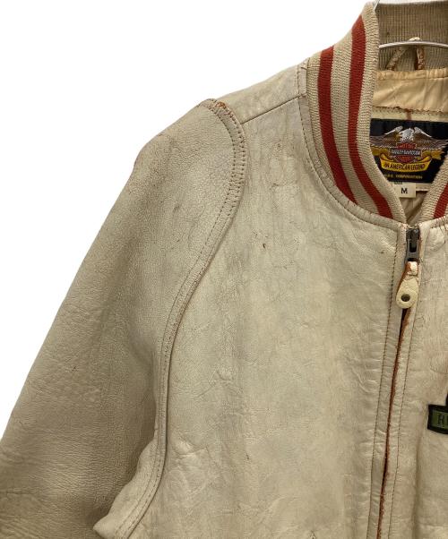 HARLEY-DAVIDSON（ハーレーダビッドソン）HARLEY-DAVIDSON (ハーレーダビッドソン) レザージャケット　イーグルタグ 90s 韓国製 ベージュ サイズ:Mの古着・服飾アイテム